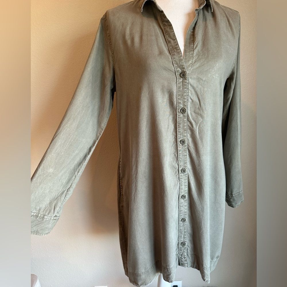 Anthropologie Cloth & Stone Farryn Button Up Shirt Dress - Picture 2 of 10